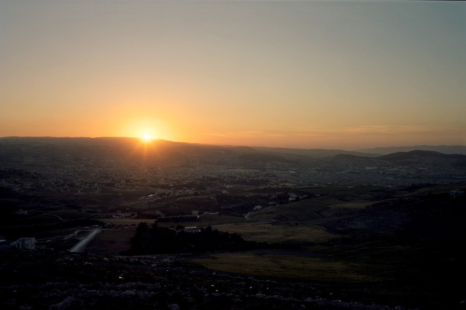 Sunset over  Ain Al Basha ﻋﻴﻦ اﻟﺒﺎﺷﺎ 2013