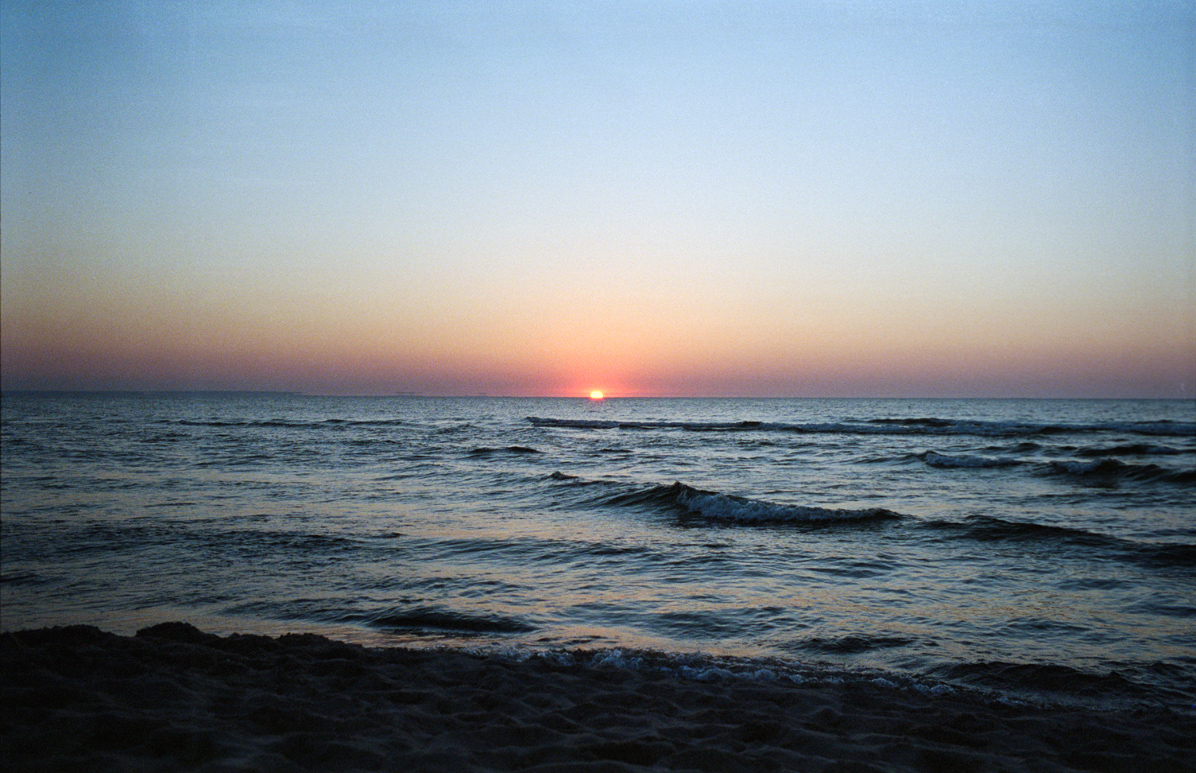 Sun setting in the Baltic, Miedzyzdroje Poland 2016